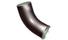 Колено стока GL PE 100 мм RAL 8017 шоколад
