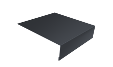 Планка лобовая/околооконная простая 190х50 Grand Line 0,5 Atlas X с пленкой RAL 7024 мокрый асфальт (3м)