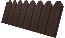 Профнастил C10B фигурный Grand Line 0,45 PE-Double RAL 8017 шоколад