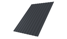 Профнастил С8A v01 0,45 PE lite с пленкой RAL 7024 мокрый асфальт