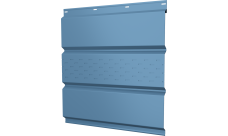Софит металлический Классик v01 Grand Line центральная перфорация 0,45 Drap TX с пленкой RAL 5024 пастельно-синий