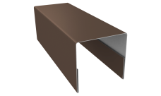 Планка П-образная заборная 20 0,5 GreenCoat Pural BT с пленкой RR 887 шоколадно-коричневый (RAL 8017 шоколад) (2м)
