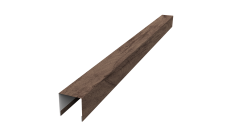 Планка вертикальная лицевая для горизонтального монтажа штакетника 0,45 Print Premium Almond Wood Fresh (2м)