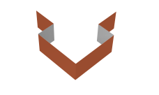 Угол внешний симметричный фибросайдинга 0,5 Satin с пленкой RAL 8004 терракота (3м)