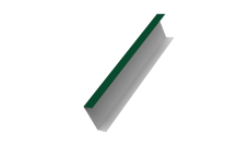Декоративная накладка на столб универсальная 62х55 для забора жалюзи Grand Line 0,5 Satin Matt TX RAL 6005 зеленый мох (3м)