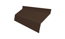 Ламель забора жалюзи Milan new gofr 0,45 PE с пленкой RAL 8017 шоколад