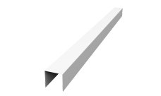 Планка вертикальная обратная для забора жалюзи Palermo Grand Line 0,7 PE RAL 9003 сигнальный белый (1,8м)