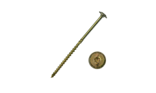 Саморез конструкционный тарельчатый Daxmer 6,0х140 (100шт) Torx желтый цинк