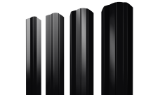 Штакетник М-образный A фигурный Grand Line 0,45 PE RAL 9005 черный