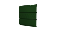 Софит металлический Grand Line центральная перфорация 0,5 Satin с пленкой RAL 6005 зеленый мох