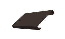 Ламель лицевая 125 забора жалюзи Texas 0,45 PE-Double RR 32 темно-коричневый