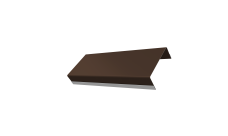 Ламель обратная стартовая/финишная забора жалюзи Texas 53мм для калиток и ворот (с заполнением ламелями 125) 0,45 PE RAL 8017 шоколад