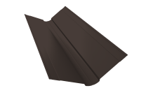 Планка ендовы верхней фигурной 150х150 Grand Line 0,45 PE с пленкой RR 32 темно-коричневый (2м)