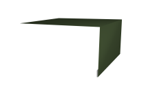 Планка околооконная простая 250х50 0,5 Satin Matt TX RAL 6020 хромовая зелень (3м)