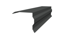 Планка торцевая фигурная 100х85 0,45 Drap TX RAL 7016 антрацитово-серый (2м)