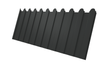 Профнастил С8A v01 фигурный 0,45 PE RAL 7016 антрацитово-серый