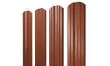 Штакетник Твин фигурный Grand Line 0,45 Драп ТХ RAL 8004 терракота