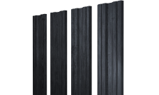 Штакетник Twin с прямым резом 0,45 Print Premium Grey Wood TwinColor