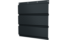 Софит металлический Классик v01 Grand Line центральная перфорация 0,45 Drap TX с пленкой RAL 7016 антрацитово-серый