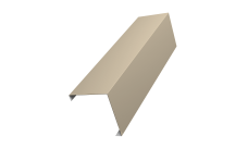 Декоративная накладка на столб универсальная угловая 80х80 для забора жалюзи 0,5 Satin RAL 1015 светлая слоновая кость (1,8м)