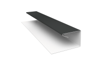 Планка П-образная завершающая сложная (КД) 0,45 Drap TR RAL 7016 антрацитово-серый (2м)