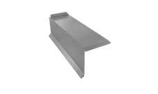 Планка торцевая сегментная 20мм Grand Line Левая 0,45 PE с пленкой RAL 9006 бело-алюминиевый