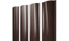 Штакетник Круглый с прямым резом Grand Line 0,45 PE RAL 8017 шоколад