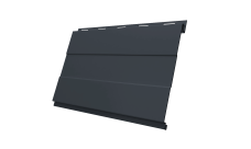 Софит металлический Вертикаль проф Grand Line 0,45 ПЭ двухсторонний с пленкой RAL 7024 мокрый асфальт