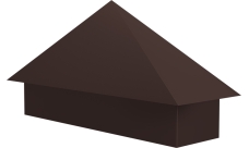 Колпак на полустолб для С21 0,45 Drap TwinColor с пленкой RAL 8017 шоколад