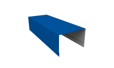 Крышка для забора из сайдинга (Квадро брус, Вертикаль) 0,7 PE RAL 5005 сигнальный синий (2,54м)