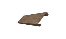 Ламель лицевая 100 забора жалюзи Texas 0,45 Print Elite White Wood TwinColor