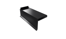 Планка торцевая сегментная Квадро профи Левая 0,5 Satin RAL 9005 черный