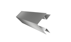 Планка угла внешнего сложного Экобрус Grand Line 0,5 Satin с пленкой RAL 9006 бело-алюминиевый (2м)