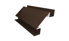 Планка угла внутреннего сложного Блок-Хаус новый Grand Line 0,5 Сатин с пленкой RAL 8017 шоколад (2м)