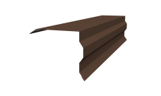 Планка торцевая фигурная 100х85 Grand Line 0,5 PurPro Matt 275 RAL 8017 шоколад (2м)