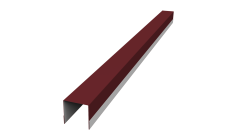 Планка вертикальная обратная для забора жалюзи Palermo Grand Line 0,7 PE RAL 3005 красное вино (2м)