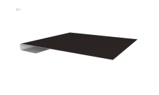 Планка завершающая 0,5 PurPro Matt 275 RAL 9005 черный (2м)