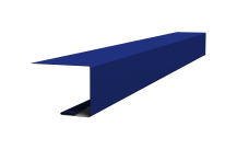 Планка завершающая фальц Grand Line 0,45 PE с пленкой RAL 5002 ультрамариново-синий (2м)