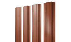 Штакетник Прямоугольный с прямым резом Grand Line 0,45 Drap TR RAL 8004 терракота