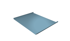 Фальц двойной стоячий Grand Line 0,45 Drap ТХ с пленкой на замках RAL 5024 пастельно-синий