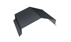 Парапетная крышка угольная 200мм Grand Line 0,45 Drap TR lite RAL 7024 мокрый асфальт (2,5м)