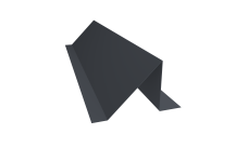 Планка снегозадержания 75х115 0,45 Drap-double TX RAL 7024 мокрый асфальт (2м)