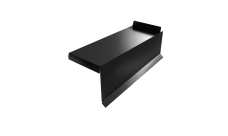 Планка торцевая сегментная Квадро профи Правая 0,5 Satin RAL 9005 черный