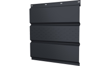 Софит металлический Классик v01 Grand Line центральная перфорация 0,4 PE с пленкой RAL 7024 мокрый асфальт (3м)