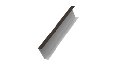 Декоративная накладка на столб универсальная 62х55 для забора жалюзи Grand Line 0,5 PurPro Matt 275 RR 32 темно-коричневый (2м)