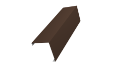 Декоративная накладка на столб универсальная угловая 80х80 для забора жалюзи Grand Line 0,5 PurPro Matt 275 RAL 8017 шоколад (3м)