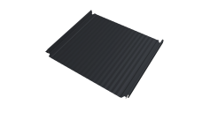 Кликфальц Double Pro Гофр Grand Line 0,5 PurLite матовый с пленкой на замках RAL 7024 мокрый асфальт