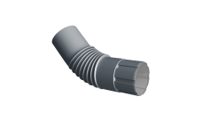 Колено круглое Ø90 Vortex Mix PE RAL 7024 мокрый асфальт