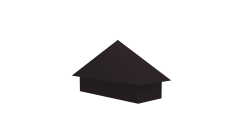 Колпак на полустолб для С21 0,5 PurPro Matt 275 с пленкой RAL 9005 черный