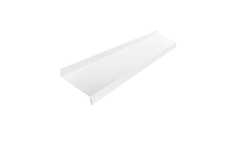 Отлив простой 150 Grand Line 0,45 PE с пленкой RAL 9003 сигнальный белый (2м)